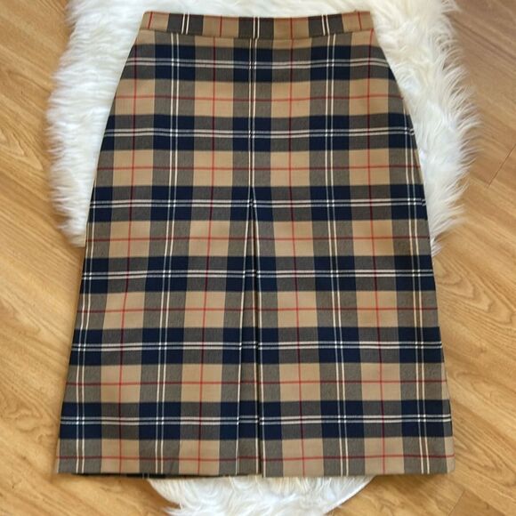 Vintage St Michael’s Plaid Skirt Preppy 1970 tag Size 8 or EU 40 - Picture 1 of 8